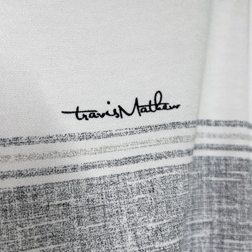 Travis Mathew Polo Shirt‎ Men's Medium Over the Fence Chest Stripe Golf Polo - Picture 8 of 14